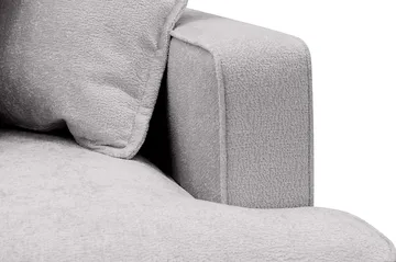 Rossita Lyx 4-sits Vänstervänd L-formad Extra Djup Schäslongsoffa i Chenille - Grå Chenille - Möbler - Soffa - Divansoffor & schäslongsoffa