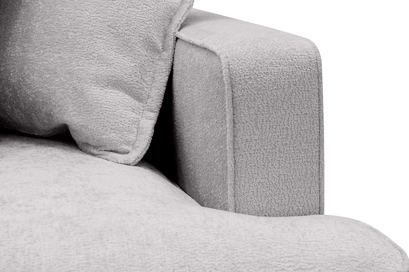 Rossita Lyx 4-sits Vänstervänd L-formad Extra Djup Schäslongsoffa i Chenille - Grå Chenille - Möbler - Soffa - Divansoffor & schäslongsoffa