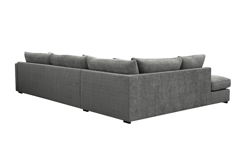 Rossita Lyx 4-sits Vänstervänd L-formad Extra Djup Schäslongsoffa i Chenille - Grå Chenille - Möbler - Soffa - Divansoffor & schäslongsoffa