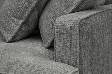 Rossita Lyx 4-sits Vänstervänd L-formad Extra Djup Schäslongsoffa i Chenille - Grå Chenille - Möbler - Soffa - Divansoffor & schäslongsoffa