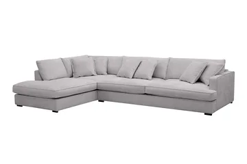 Rossita Lyx 4-sits Vänstervänd L-formad Extra Djup Schäslongsoffa i Chenille - Grå Chenille - Möbler - Soffa - Divansoffor & schäslongsoffa
