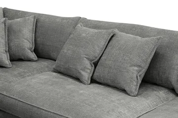 Rossita Lyx 4-sits Vänstervänd L-formad Extra Djup Schäslongsoffa i Chenille - Grå Chenille - Möbler - Soffa - Divansoffor & schäslongsoffa