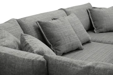 Rossita Lyx 4-sits Vänstervänd L-formad Extra Djup Schäslongsoffa i Chenille - Grå Chenille - Möbler - Soffa - Divansoffor & schäslongsoffa