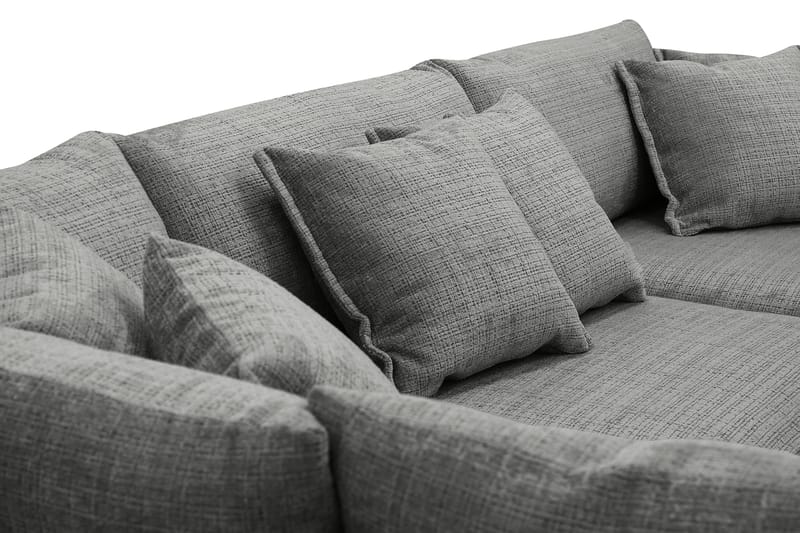 Rossita Lyx 4-sits Vänstervänd L-formad Extra Djup Schäslongsoffa i Chenille - Grå Chenille - Möbler - Soffa - Divansoffor & schäslongsoffa