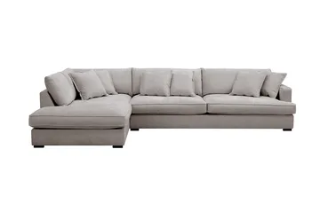 Rossita Lyx 4-sits Vänstervänd L-formad Extra Djup Schäslongsoffa i Chenille