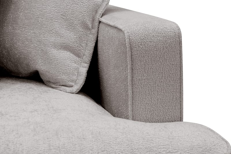 Rossita Lyx 4-sits Vänstervänd L-formad Extra Djup Schäslongsoffa i Chenille - Grå/Brun Chenille - Möbler - Soffa - Divansoffor & schäslongsoffa