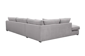 Rossita Lyx 4-sits Vänstervänd L-formad Extra Djup Schäslongsoffa i Chenille - Trenza 03, Grå Chenille - Möbler - Soffa - Divansoffor & schäslongsoffa