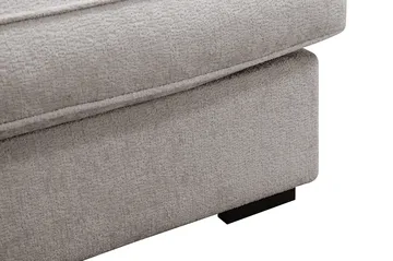 Rossita Lyx 4-sits Vänstervänd L-formad Extra Djup Schäslongsoffa i Chenille - Trenza 08, Grå/Brun Chenille - Möbler - Soffa - Divansoffor & schäslongsoffa