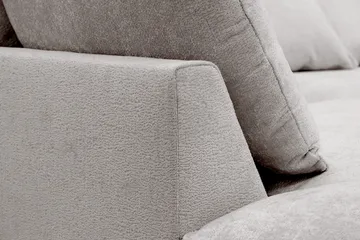 Rossita Lyx 4-sits Vänstervänd L-formad Extra Djup Schäslongsoffa i Chenille - Trenza 08, Grå/Brun Chenille - Möbler - Soffa - Divansoffor & schäslongsoffa