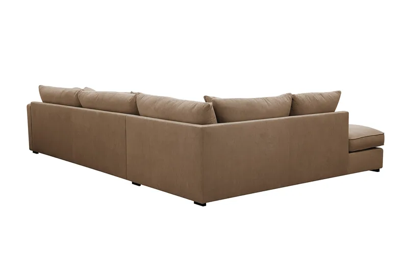 Rossita Lyx 4-sits Vänstervänd L-formad Extra Djup Schäslongsoffa i Manchester - Brun Manchester - Möbler - Soffa - Divansoffor & schäslongsoffa