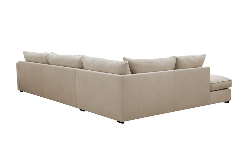 Rossita Lyx 4-sits Vänstervänd L-formad Extra Djup Schäslongsoffa i Manchester - Greige Manchester - Möbler - Soffa - Divansoffor & schäslongsoffa