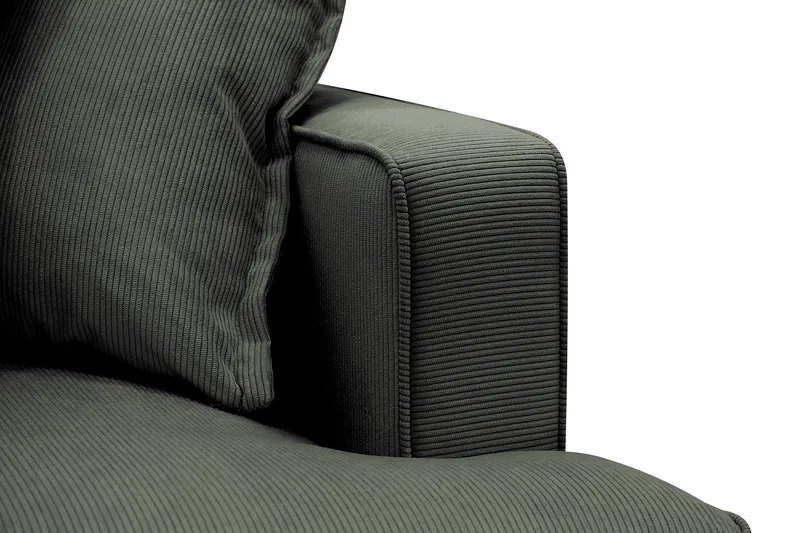 Rossita Lyx 4-sits Vänstervänd L-formad Extra Djup Schäslongsoffa i Manchester - Mörkgrön Manchester - Möbler - Soffa - Divansoffor & schäslongsoffa