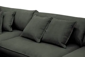 Rossita Lyx 4-sits Vänstervänd L-formad Extra Djup Schäslongsoffa i Manchester - Mörkgrön Manchester - Möbler - Soffa - Divansoffor & schäslongsoffa
