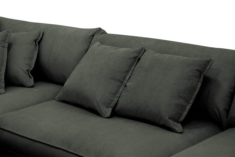 Rossita Lyx 4-sits Vänstervänd L-formad Extra Djup Schäslongsoffa i Manchester - Mörkgrön Manchester - Möbler - Soffa - Divansoffor & schäslongsoffa
