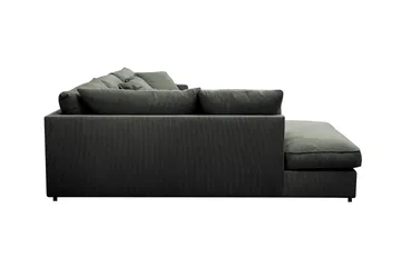 Rossita Lyx 4-sits Vänstervänd L-formad Extra Djup Schäslongsoffa i Manchester - Mörkgrön Manchester - Möbler - Soffa - Divansoffor & schäslongsoffa