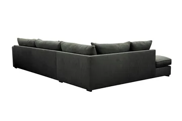 Rossita Lyx 4-sits Vänstervänd L-formad Extra Djup Schäslongsoffa i Manchester - Mörkgrön Manchester - Möbler - Soffa - Divansoffor & schäslongsoffa