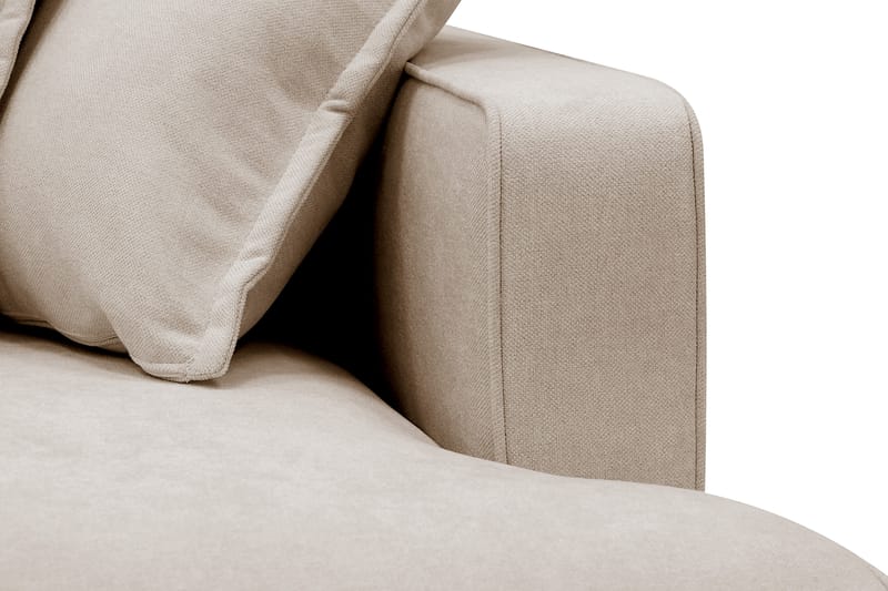 Rossita Lyx 4-sits Vänstervänd L-formad Extra Djup Schäslongsoffa i Tyg - Beige Tyg - Möbler - Soffa - Divansoffor & schäslongsoffa