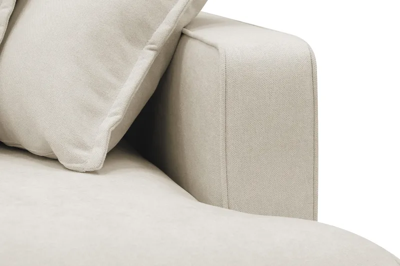 Rossita Lyx 4-sits Vänstervänd L-formad Extra Djup Schäslongsoffa i Tyg - Beige Tyg - Möbler - Soffa - Divansoffor & schäslongsoffa