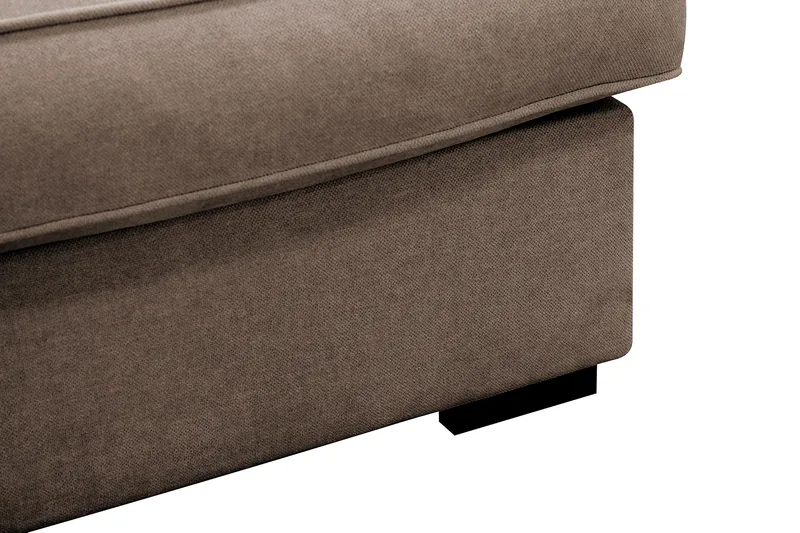 Rossita Lyx 4-sits Vänstervänd L-formad Extra Djup Schäslongsoffa i Tyg - Brun Tyg - Möbler - Soffa - Divansoffor & schäslongsoffa
