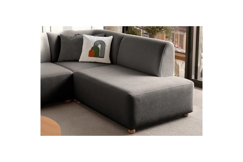 Rynvar Soffa med Schäslong 4-sits - Antracit - Möbler - Soffa - Modulsoffor - Komplett modulsoffa