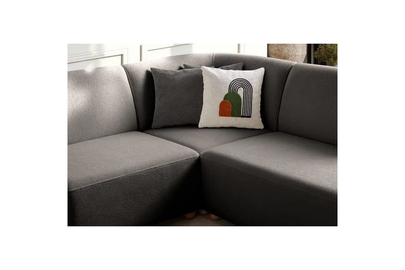Rynvar Soffa med Schäslong 4-sits - Antracit - Möbler - Soffa - Modulsoffor - Komplett modulsoffa