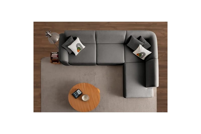 Rynvar Soffa med Schäslong 4-sits - Antracit - Möbler - Soffa - Modulsoffor - Komplett modulsoffa