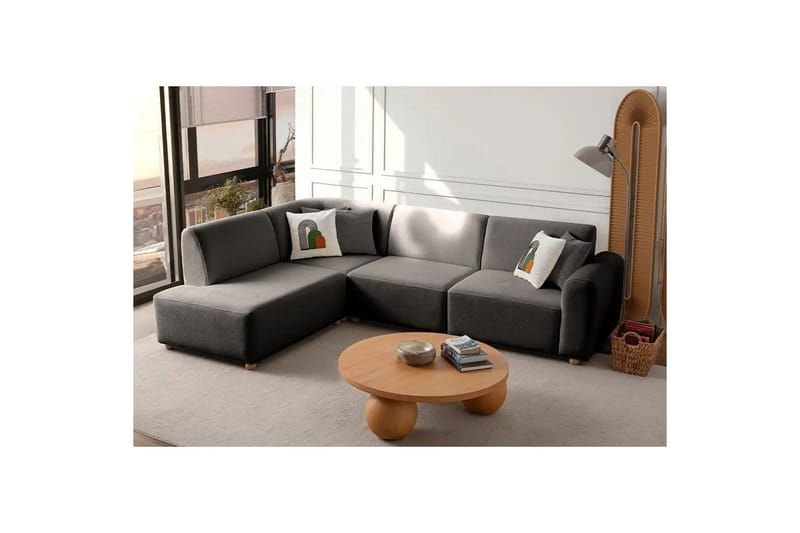 Rynvar Soffa med Schäslong 4-sits - Antracit - Möbler - Soffa - Divansoffor & schäslongsoffa