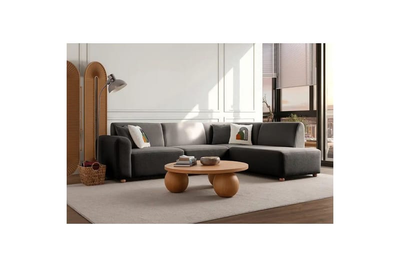 Rynvar Soffa med Schäslong 4-sits - Antracit - Möbler - Soffa - Divansoffor & schäslongsoffa