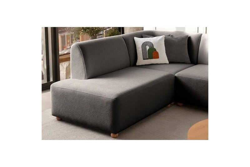 Rynvar Soffa med Schäslong 4-sits - Antracit - Möbler - Soffa - Modulsoffor - Komplett modulsoffa