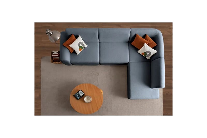 Rynvar Soffa med Schäslong 4-sits - Blå - Möbler - Soffa - Divansoffor & schäslongsoffa