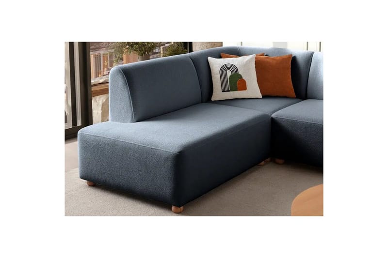 Rynvar Soffa med Schäslong 4-sits - Blå - Möbler - Soffa - Modulsoffor - Komplett modulsoffa