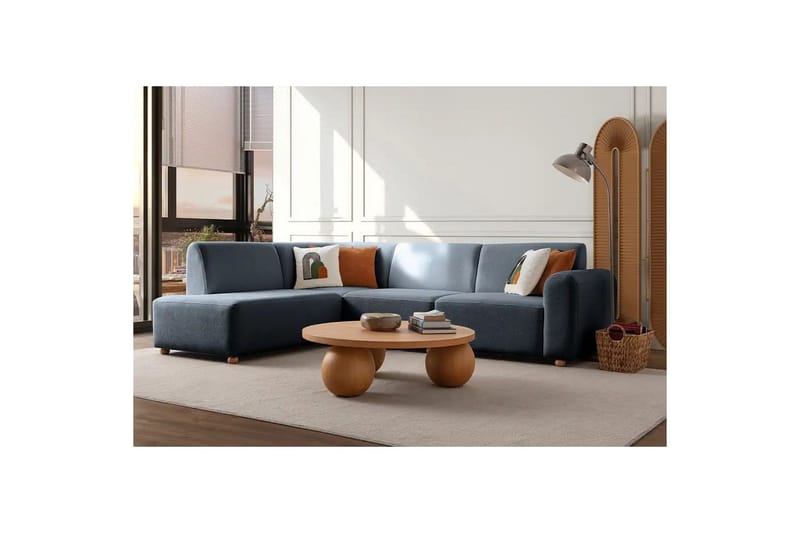 Rynvar Soffa med Schäslong 4-sits - Blå - Möbler - Soffa - Divansoffor & schäslongsoffa