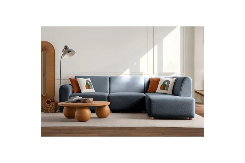 Rynvar Soffa med Schäslong 4-sits - Blå - Möbler - Soffa - Modulsoffor - Komplett modulsoffa
