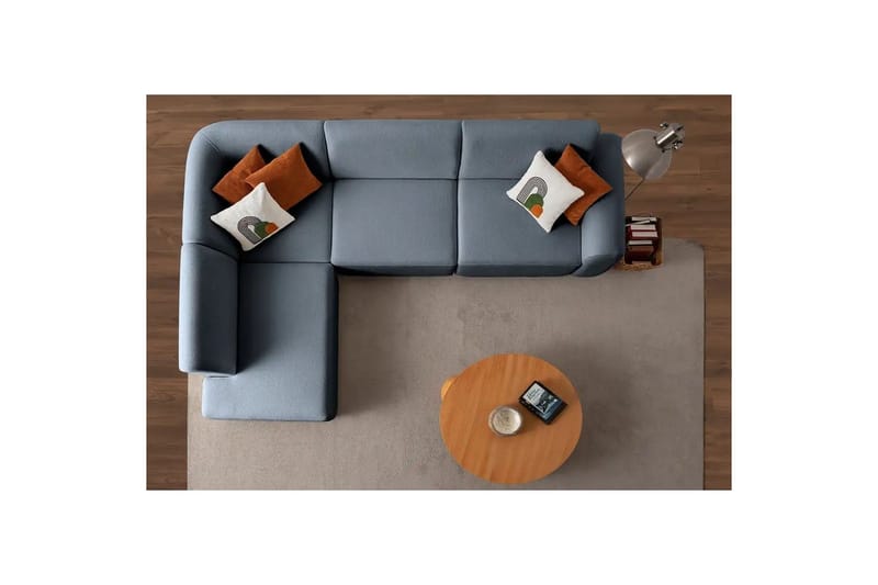 Rynvar Soffa med Schäslong 4-sits - Blå - Möbler - Soffa - Divansoffor & schäslongsoffa