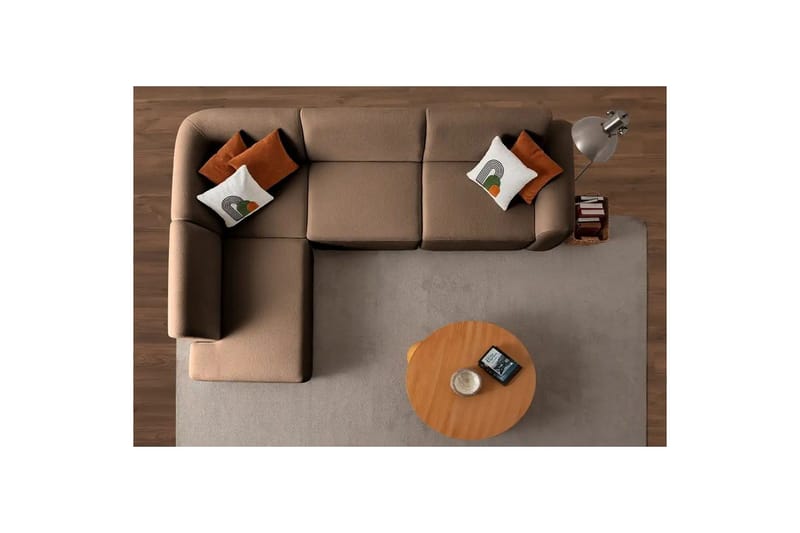 Rynvar Soffa med Schäslong 4-sits - Brun - Möbler - Soffa - Modulsoffor - Komplett modulsoffa