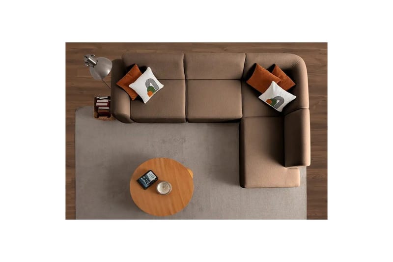Rynvar Soffa med Schäslong 4-sits - Brun - Möbler - Soffa - Modulsoffor - Komplett modulsoffa