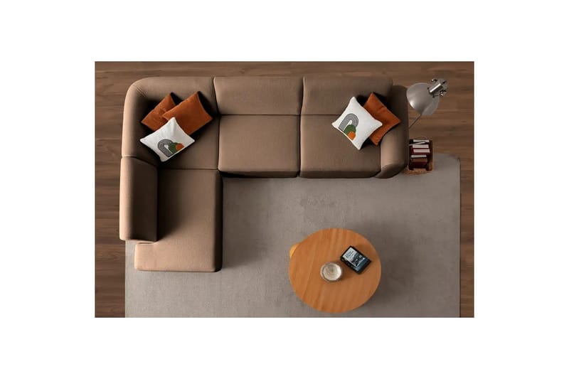 Rynvar Soffa med Schäslong 4-sits - Brun - Möbler - Soffa - Divansoffor & schäslongsoffa