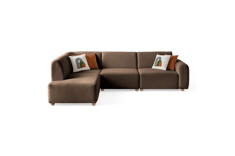 Rynvar Soffa med Schäslong 4-sits - Brun - Möbler - Soffa - Modulsoffor - Komplett modulsoffa