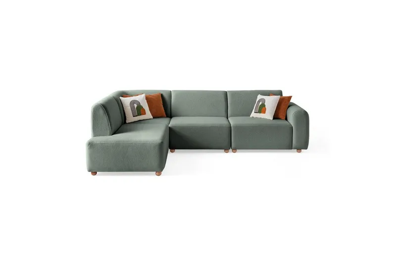 Rynvar Soffa med Schäslong 4-sits - Grön - Möbler - Soffa - Divansoffor & schäslongsoffa