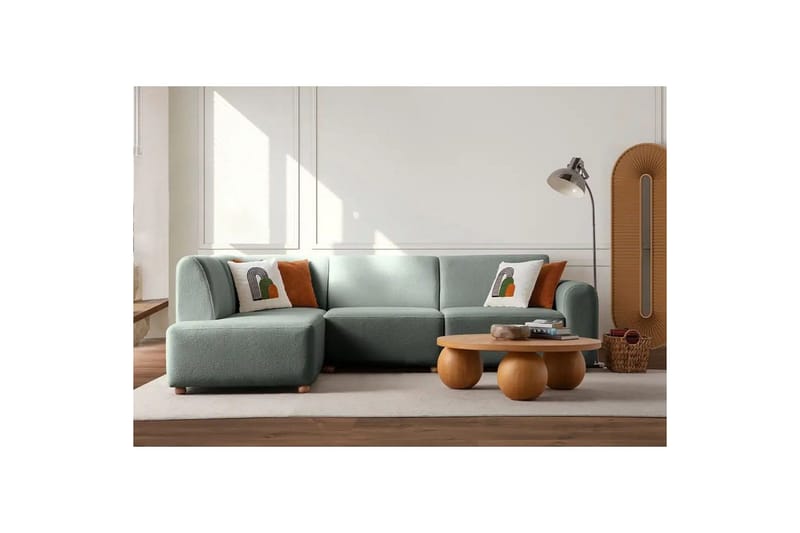 Rynvar Soffa med Schäslong 4-sits - Grön - Möbler - Soffa - Modulsoffor - Komplett modulsoffa