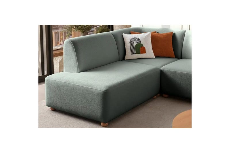 Rynvar Soffa med Schäslong 4-sits - Grön - Möbler - Soffa - Modulsoffor - Komplett modulsoffa