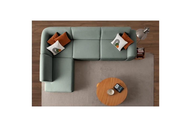 Rynvar Soffa med Schäslong 4-sits - Grön - Möbler - Soffa - Modulsoffor - Komplett modulsoffa