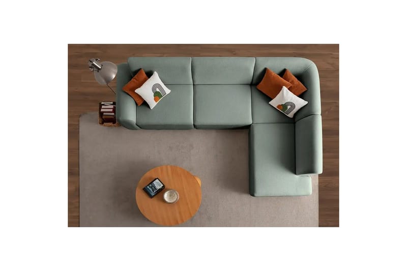 Rynvar Soffa med Schäslong 4-sits - Grön - Möbler - Soffa - Divansoffor & schäslongsoffa