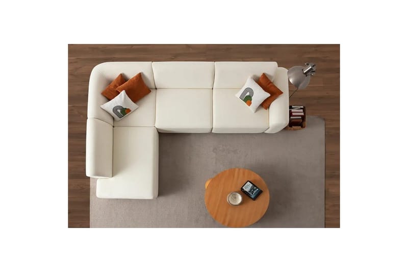 Rynvar Soffa med Schäslong 4-sits - Vit - Möbler - Soffa - Divansoffor & schäslongsoffa
