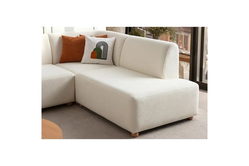 Rynvar Soffa med Schäslong 4-sits - Vit - Möbler - Soffa - Modulsoffor - Komplett modulsoffa