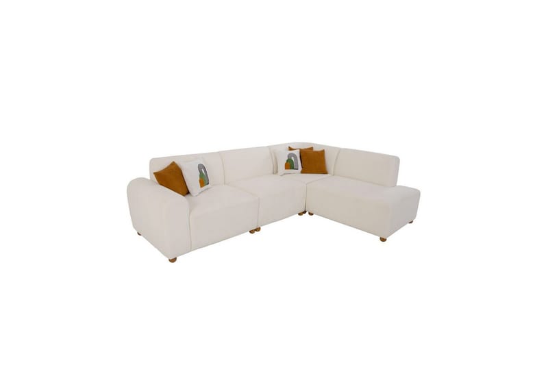 Rynvar Soffa med Schäslong 4-sits - Vit - Möbler - Soffa - Modulsoffor - Komplett modulsoffa