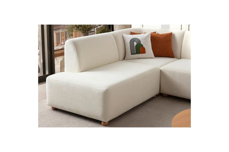 Rynvar Soffa med Schäslong 4-sits - Vit - Möbler - Soffa - Modulsoffor - Komplett modulsoffa