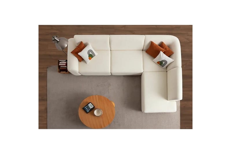 Rynvar Soffa med Schäslong 4-sits - Vit - Möbler - Soffa - Divansoffor & schäslongsoffa