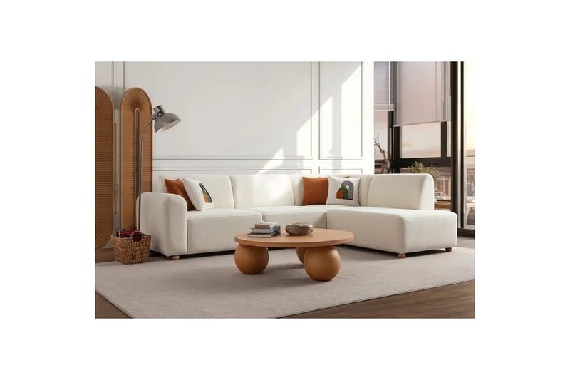 Rynvar Soffa med Schäslong 4-sits - Vit - Möbler - Soffa - Divansoffor & schäslongsoffa