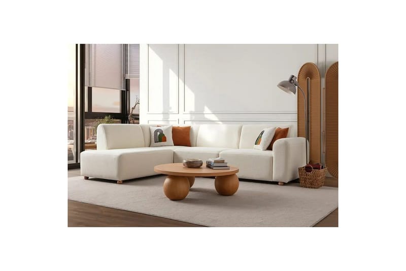 Rynvar Soffa med Schäslong 4-sits - Vit - Möbler - Soffa - Divansoffor & schäslongsoffa